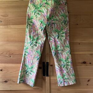 J. McLaughlin Ivy Pant in Pink and Green Tropical Print with tags never worn 12